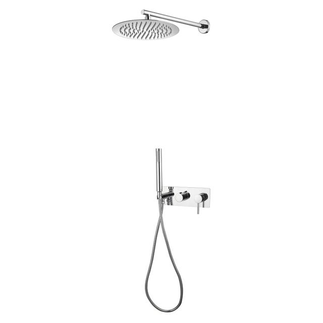 KIT DOCCIA INCASSO ACQUAPRO KENZIA CROMO CON PIASTRA CON MISCELATORE 2 VIE E PRESA ACQUA | Tecnomat KIT DOCCIA INCASSO ACQUAPRO KENZIA CROMO CON PIASTRA CON MISCELATORE 2 VIE E PRESA ACQUA | Tecnomat