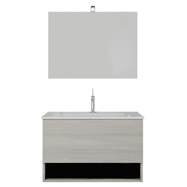 MOBILE VALENTINA 1 CASSETTO VANO GIORNO ROVERE GRIGIO LAVABO IN CERAMICA 81x53x46cm (LxHxP) | Tecnomat MOBILE VALENTINA 1 CASSETTO VANO GIORNO ROVERE GRIGIO LAVABO IN CERAMICA 81x53x46cm (LxHxP) | Tecnomat