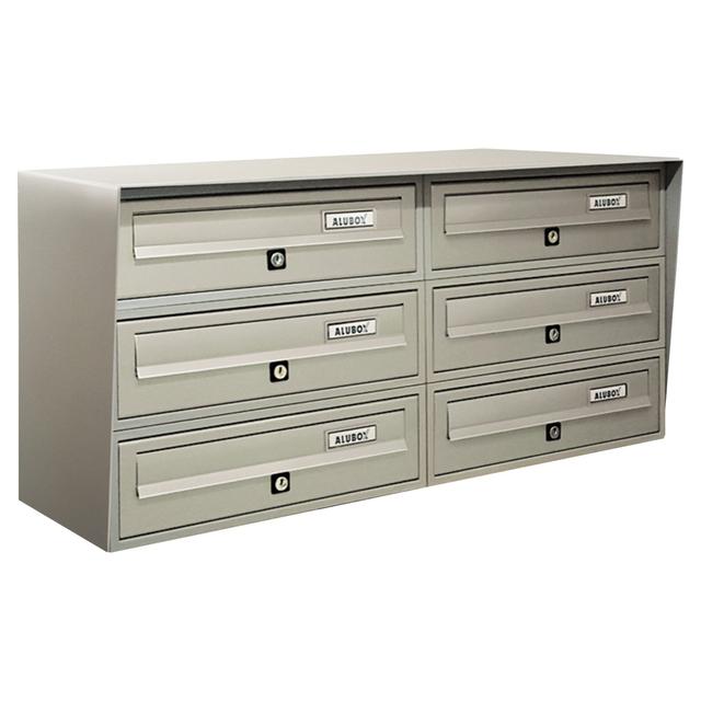 CASELLARIO SLIM 3x2 ALUBOX ACCIAIO ALLUMINIO ARGENTO 77,5x37,75x30 cm (LxHxP) | Tecnomat CASELLARIO SLIM 3x2 ALUBOX ACCIAIO ALLUMINIO ARGENTO 77,5x37,75x30 cm (LxHxP) - 2 | Tecnomat