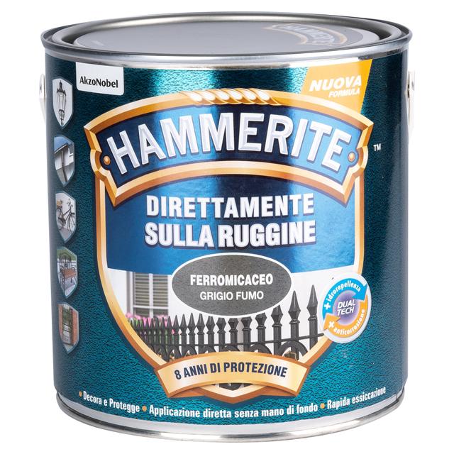 SMALTO ANTIRUGGINE FERROMCACEO HAMMERITE 2,5 l GRIGIO FUMO 8-10 m² CON 1 l | Tecnomat SMALTO ANTIRUGGINE FERROMCACEO HAMMERITE 2,5 l GRIGIO FUMO 8-10 m² CON 1 l | Tecnomat