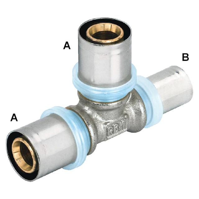 RACCORDO PRESS FIT RBM PER MULTISTRATO TEE RIDOTTA 20x20x16 mm PRESSATURA TH – H –U –B – F | Tecnomat RACCORDO PRESS FIT RBM PER MULTISTRATO TEE RIDOTTA 20x20x16 mm PRESSATURA TH – H –U –B – F | Tecnomat