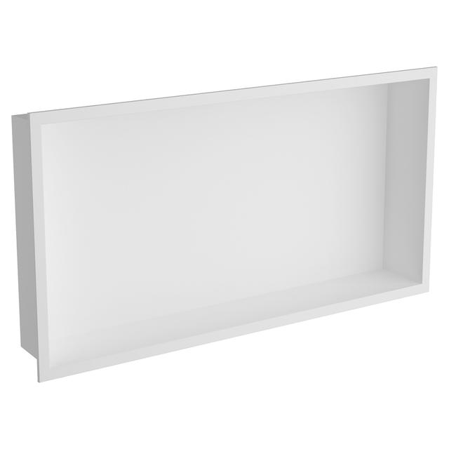 NICCHIA DA INCASSO PER DOCCIA 60x30 cm BIANCA IN ACCIAIO INOX AISI 304 | Tecnomat NICCHIA DA INCASSO PER DOCCIA 60x30 cm BIANCA IN ACCIAIO INOX AISI 304 - 2 | Tecnomat