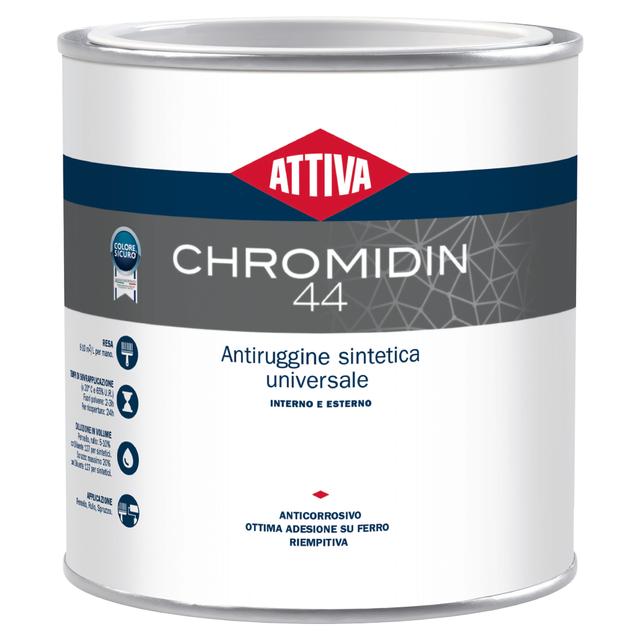SMALTO ANTIRUGGINE ATTIVA CHROMIDIN 44 0,5l ROSSO OSSIDO 8-10 m² CON 1 l ANTICORROSIVO | Tecnomat SMALTO ANTIRUGGINE ATTIVA CHROMIDIN 44 0,5l ROSSO OSSIDO 8-10 m² CON 1 l ANTICORROSIVO | Tecnomat
