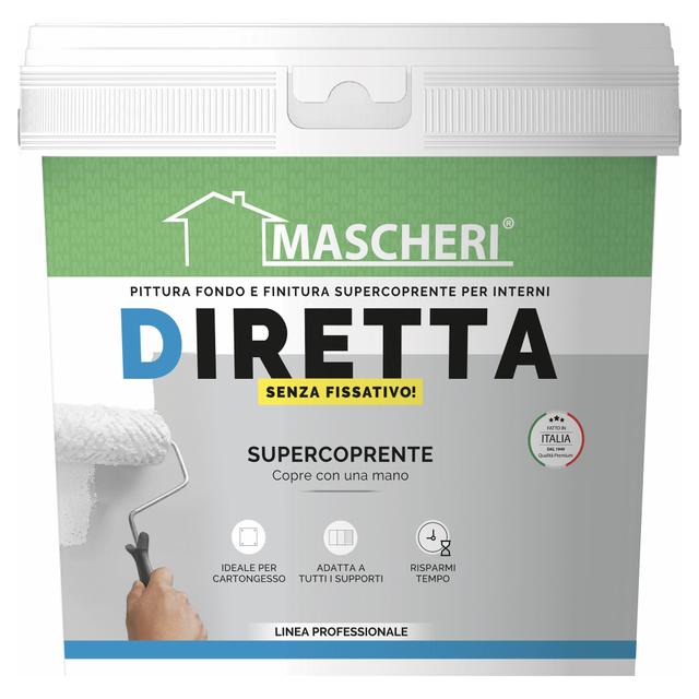 IDROPITTURA ALTA COPERTURA MASCHERI BIANCO 12 l SENZA FISSATIVO RESA 5-6 m²/l A 2 MANI | Tecnomat IDROPITTURA ALTA COPERTURA MASCHERI BIANCO 12 l SENZA FISSATIVO RESA 5-6 m²/l A 2 MANI - 2 | Tecnomat