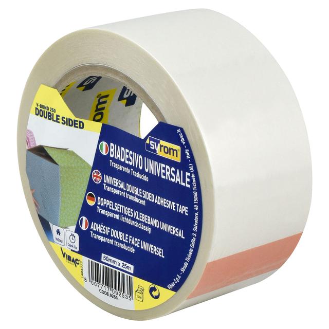 NASTRO BIADESIVO UNIVERSALE SYROM H 50 mm x L 25 m | Tecnomat NASTRO BIADESIVO UNIVERSALE SYROM H 50 mm x L 25 m - 2 | Tecnomat