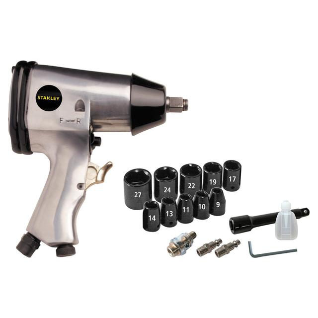 AVVITATORE IMPULSI PNEUMATICO STANLEY 1/2'' PRESSIONE 6 bar CON 10 BUSSOLE E ACCESSORI | Tecnomat AVVITATORE IMPULSI PNEUMATICO STANLEY 1/2'' PRESSIONE 6 bar CON 10 BUSSOLE E ACCESSORI | Tecnomat