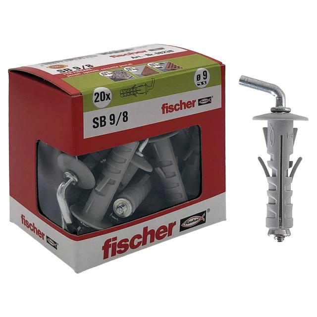 TASSELLI NYLON FISCHER SB 9/8 9x40 mm 20 PEZZI CON GANCIO CORTO | Tecnomat TASSELLI NYLON FISCHER SB 9/8 9x40 mm 20 PEZZI CON GANCIO CORTO | Tecnomat
