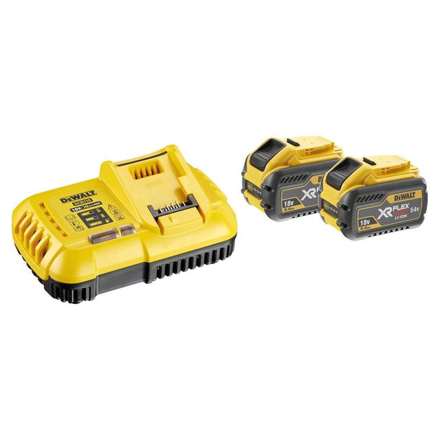 SET STARTERKIT DEWALT 2 BATTERIE XR FV 18/54 V 9 Ah CON CARICA BATTERIA 18/54 V 8 A | Tecnomat SET STARTERKIT DEWALT 2 BATTERIE XR FV 18/54 V 9 Ah CON CARICA BATTERIA 18/54 V 8 A - 2 | Tecnomat