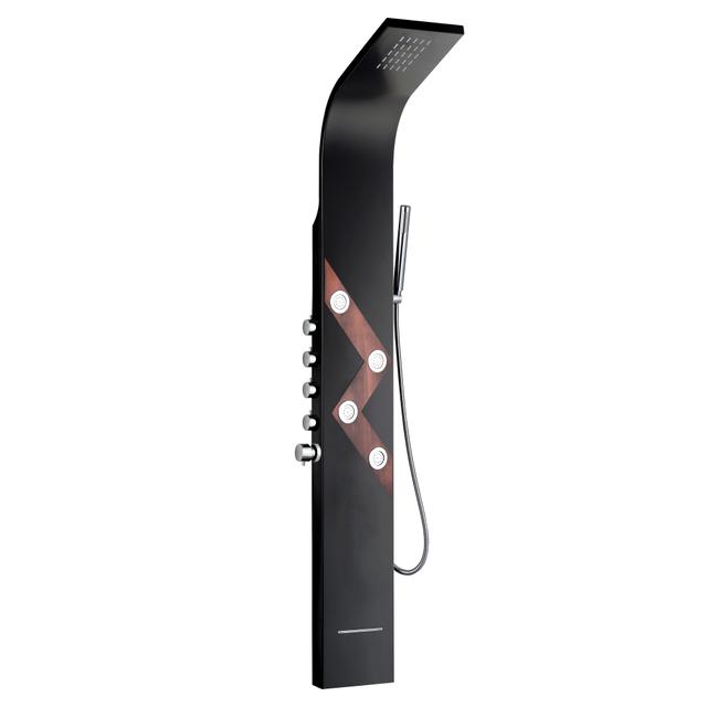 COLONNA DOCCIA IDRO ACQUAPRO DIONAS IN ALLUMINIO NERO 3 GETTI CON MISCELATORE E DEVIATORE | Tecnomat COLONNA DOCCIA IDRO ACQUAPRO DIONAS IN ALLUMINIO NERO 3 GETTI CON MISCELATORE E DEVIATORE | Tecnomat