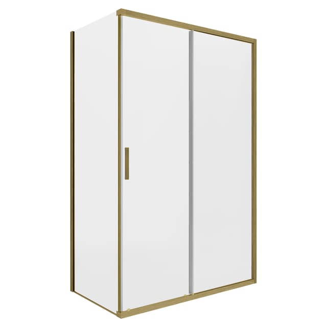 LATO FISSO LIFE 72-74 H200 cm VETRO TEMPERATO TRASPARENTE 6 mm PROFILI ORO SPAZZOLATO | Tecnomat LATO FISSO LIFE 72-74 H200 cm VETRO TEMPERATO TRASPARENTE 6 mm PROFILI ORO SPAZZOLATO - 2 | Tecnomat