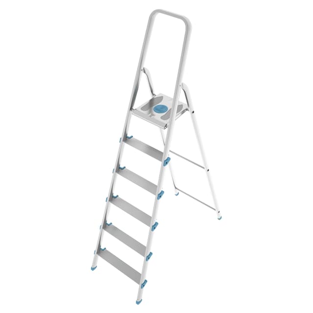 SCALA ACCIAIO/ALLUMINIO 6 GRADINI PESO 9 kg PORTATA 150 kg ALTEZZA PEDANA 129 cm | Tecnomat SCALA ACCIAIO/ALLUMINIO 6 GRADINI PESO 9 kg PORTATA 150 kg ALTEZZA PEDANA 129 cm - 2 | Tecnomat
