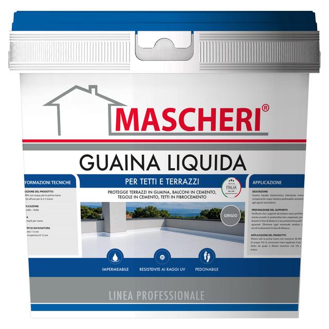 GUAINA LIQUIDA MASCHERI GRIGIA 4 l ACRILICA IMPERMEABILIZZANTE RESA 4-6 m²/l PER MANO | Tecnomat GUAINA LIQUIDA MASCHERI GRIGIA 4 l ACRILICA IMPERMEABILIZZANTE RESA 4-6 m²/l PER MANO - 2 | Tecnomat