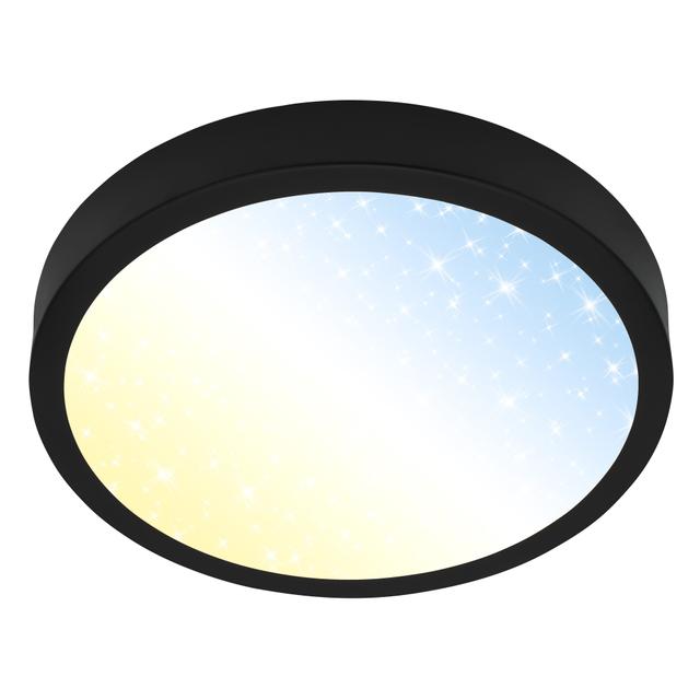 PLAFONIERA LED RUNA 18W CCT FINO A 2000 lumen DA 2700K A 6500K COLORE NERO Ø 280x40 mm | Tecnomat PLAFONIERA LED RUNA 18W CCT FINO A 2000 lumen DA 2700K A 6500K COLORE NERO Ø 280x40 mm | Tecnomat