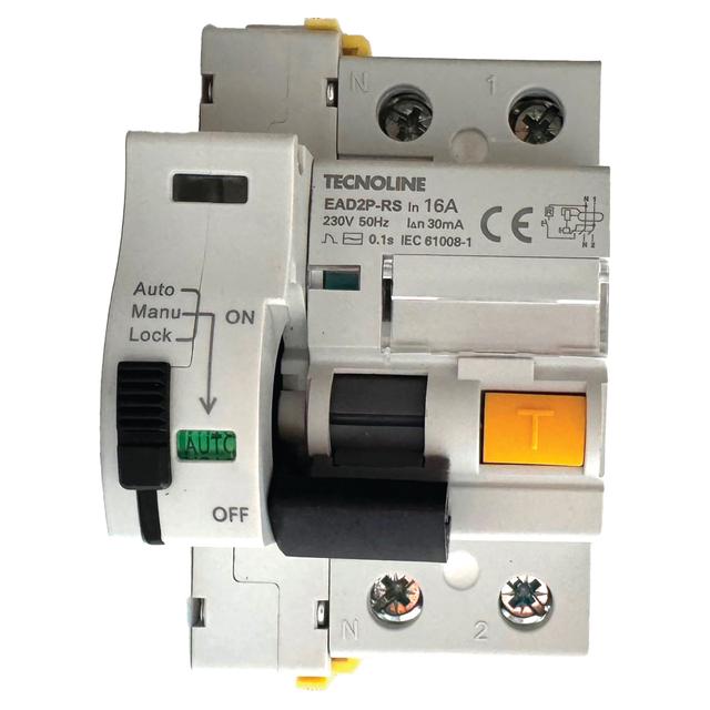 INTERRUTTORE DIFFERENZIALE TECNOLINE 2P 25A 30mA AC 10KA 2 MODULI CON RIARMO AUTOMATICO | Tecnomat INTERRUTTORE DIFFERENZIALE TECNOLINE 2P 25A 30mA AC 10KA 2 MODULI CON RIARMO AUTOMATICO | Tecnomat