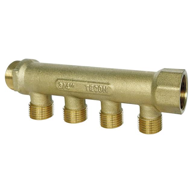 COLLETTORE SEMPLICE TECOM 4 VIE M 1/2'' INTERASSE 35 mm INGRESSO MF 3/4'' | Tecnomat COLLETTORE SEMPLICE TECOM 4 VIE M 1/2'' INTERASSE 35 mm INGRESSO MF 3/4'' - 2 | Tecnomat