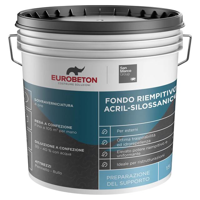FONDO ACRILSILOSSANICO EUROBETON 15 l BIANCO RIEMPITIVO 5-7 m²/l CON UNA MANO | Tecnomat FONDO ACRILSILOSSANICO EUROBETON 15 l BIANCO RIEMPITIVO 5-7 m²/l CON UNA MANO | Tecnomat