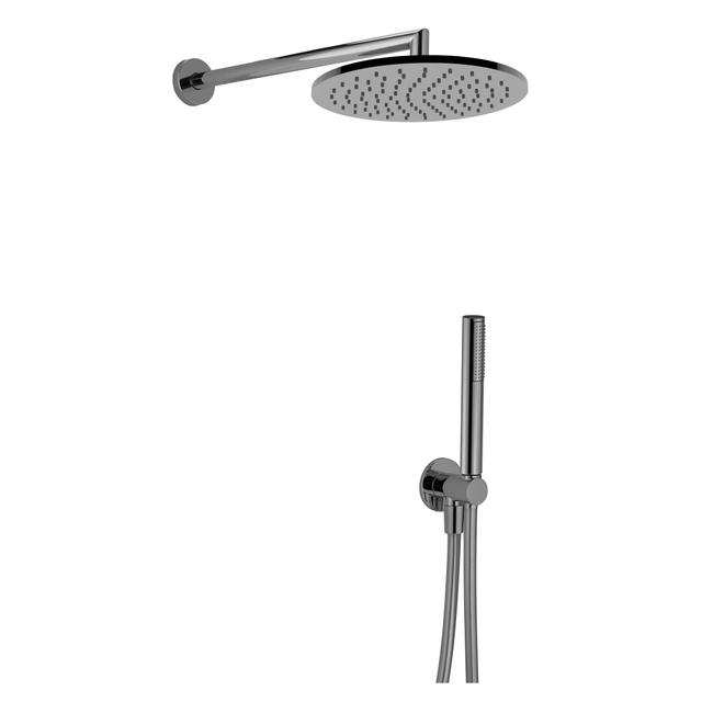 KIT DOCCIA HUBER LODGE BLACK TITANIUM BRACCIO mm SOFFIONE Ø 250 mm E DOCCETTA 1 GETTO | Tecnomat KIT DOCCIA HUBER LODGE BLACK TITANIUM BRACCIO mm SOFFIONE Ø 250 mm E DOCCETTA 1 GETTO | Tecnomat