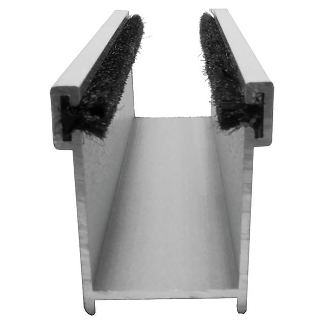 GUIDA A U DA INCASSO SEZIONE 17x28x23 mm LUNGHEZZA 270 cm ALLUMINIO ARGENTO CON SPAZZOLINO | Tecnomat GUIDA A U DA INCASSO SEZIONE 17x28x23 mm LUNGHEZZA 270 cm ALLUMINIO ARGENTO CON SPAZZOLINO - 2 | Tecnomat