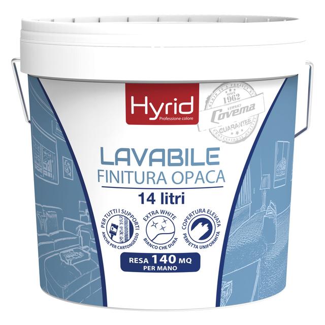 IDROPITTURA LAVABILE HYRID BIANCA 14l PER SOGGIORNI E CAMERE 5 m² CON 1 l A 2 MANI | Tecnomat IDROPITTURA LAVABILE HYRID BIANCA 14l PER SOGGIORNI E CAMERE 5 m² CON 1 l A 2 MANI | Tecnomat
