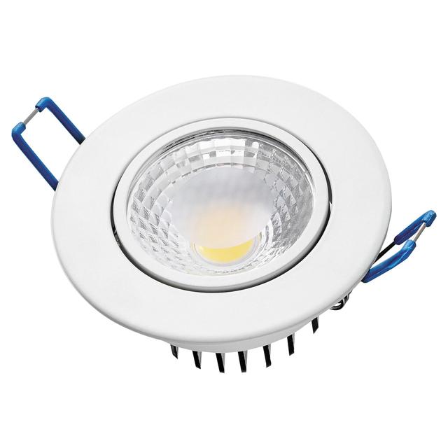 FARETTO INCASSO TONDO ORIENTABILE BIANCO LED COB 5W 3000K 350 lumen IP20 Ø 87xH 45 mm FORO 80mm | Tecnomat FARETTO INCASSO TONDO ORIENTABILE BIANCO LED COB 5W 3000K 350 lumen IP20 Ø 87xH 45 mm FORO 80mm | Tecnomat