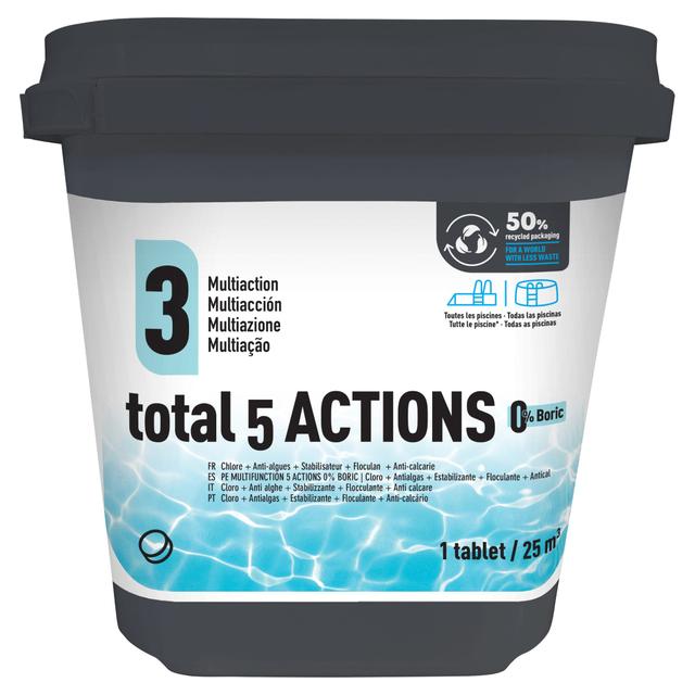 TRATTAMENTO 5 AZIONI GRE ZERO BORICO TAVOLETTE 250 g CONFEZIONE 5 KG PER PISCINE | Tecnomat TRATTAMENTO 5 AZIONI GRE ZERO BORICO TAVOLETTE 250 g CONFEZIONE 5 KG PER PISCINE - 2 | Tecnomat