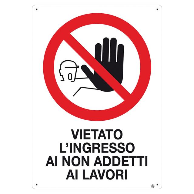 CARTELLO VIETATO L'INGRESSO AI NON ADDETTI AI LAVORI IN POLIONDA 48x68 cm | Tecnomat CARTELLO VIETATO L'INGRESSO AI NON ADDETTI AI LAVORI IN POLIONDA 48x68 cm | Tecnomat