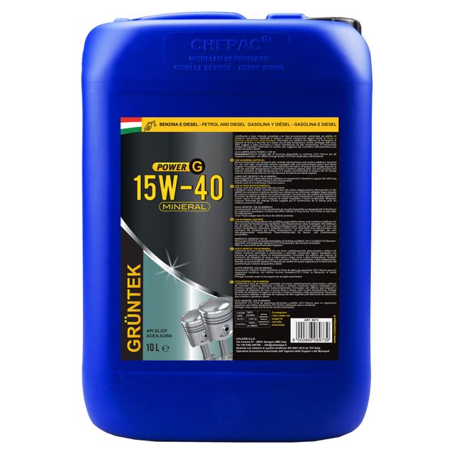 OLIO MINERALE GRUNTEK 15W-40 10 l MOTORI BENZINA DIESELMETANO GPL | Tecnomat OLIO MINERALE GRUNTEK 15W-40 10 l MOTORI BENZINA DIESELMETANO GPL | Tecnomat