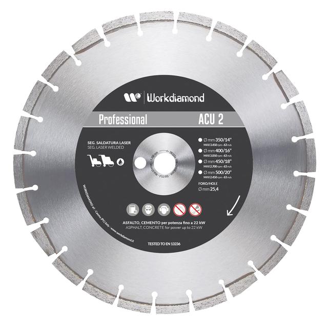 DISCO DIAMANTATO WORKDIAMOND Ø450 mm ACU2 TAGLIO UMIDO PER ASFALTO E CEMENTO | Tecnomat DISCO DIAMANTATO WORKDIAMOND Ø450 mm ACU2 TAGLIO UMIDO PER ASFALTO E CEMENTO | Tecnomat