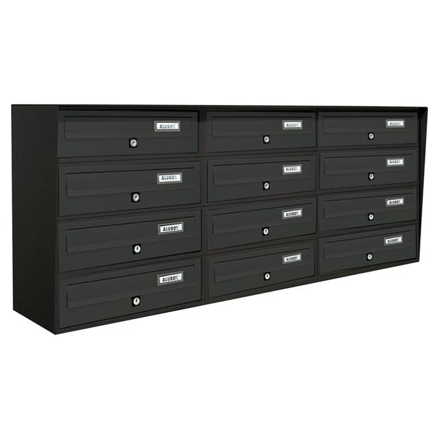 CASELLARIO SLIM 4x3 ALUBOX ACCIAIO ALLUMINIO GHISA 116x50,2x30 cm (LxHxP) | Tecnomat CASELLARIO SLIM 4x3 ALUBOX ACCIAIO ALLUMINIO GHISA 116x50,2x30 cm (LxHxP) - 2 | Tecnomat