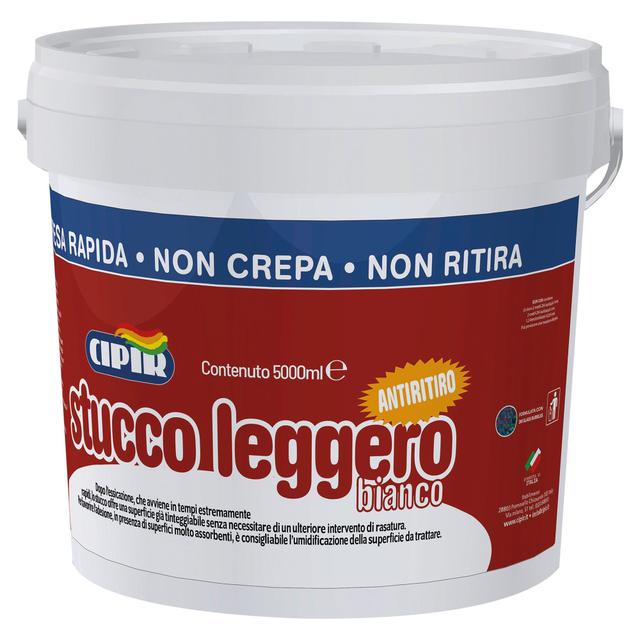 STUCCO LEGGERO IN PASTA CIPIR 5000 ml BIANCO MURI E LEGNO PER INTERNO | Tecnomat STUCCO LEGGERO IN PASTA CIPIR 5000 ml BIANCO MURI E LEGNO PER INTERNO | Tecnomat