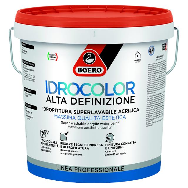IDROPITTURA SUPERLAVABILE BOERO 5 l IDROCOLOR BIANCO E BASE 7-8 m²/l A 2 MANI | Tecnomat IDROPITTURA SUPERLAVABILE BOERO 5 l IDROCOLOR BIANCO E BASE 7-8 m²/l A 2 MANI - 2 | Tecnomat