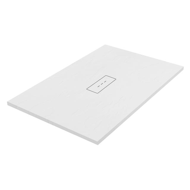 PIATTO DOCCIA SERIE TECNO IN MARMORESINA ARDESIA BIANCO 80x120 H 3 cm PILETTA Ø 90 mm | Tecnomat PIATTO DOCCIA SERIE TECNO IN MARMORESINA ARDESIA BIANCO 80x120 H 3 cm PILETTA Ø 90 mm | Tecnomat