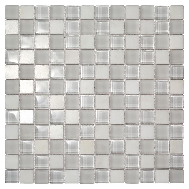 MOSAICO INTERNO MADRID BIANCO 30x30x0,8 cm MIX VETRO MARMO | Tecnomat MOSAICO INTERNO MADRID BIANCO 30x30x0,8 cm MIX VETRO MARMO - 2 | Tecnomat