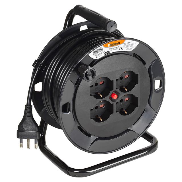 AVVOLGICAVO BTICINO 15m 4 PRESE UNIVERSALI CON CAVO 3x1,5 SPINA DA 16A | Tecnomat AVVOLGICAVO BTICINO 15m 4 PRESE UNIVERSALI CON CAVO 3x1,5 SPINA DA 16A | Tecnomat