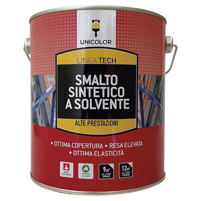 SMALTO SINTETICO LUCIDO UNICOLOR NERO 2,5 l ANTIRUGGINE 12-14 m² CON 1 l | Tecnomat SMALTO SINTETICO LUCIDO UNICOLOR NERO 2,5 l ANTIRUGGINE 12-14 m² CON 1 l | Tecnomat