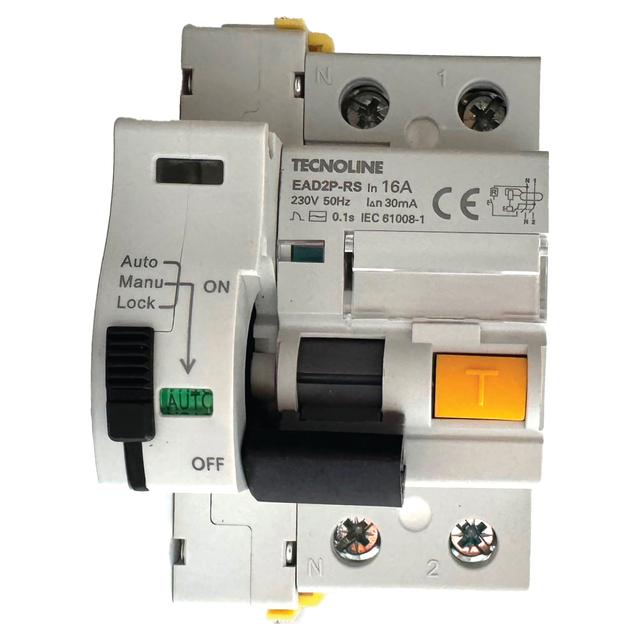 INTERRUTTORE DIFFERENZIALE TECNOLINE 2P 16A 30mA AC 10KA 2 MODULI CON RIARMO AUTOMATICO | Tecnomat INTERRUTTORE DIFFERENZIALE TECNOLINE 2P 16A 30mA AC 10KA 2 MODULI CON RIARMO AUTOMATICO | Tecnomat