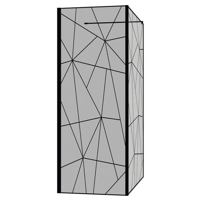 WALK IN WALL (86-88) cm H 200 cm VETRO TEMPERATO SERIGRAFATO 6 mm PROFILI IN ALLUMINIO NERO | Tecnomat WALK IN WALL (86-88) cm H 200 cm VETRO TEMPERATO SERIGRAFATO 6 mm PROFILI IN ALLUMINIO NERO | Tecnomat