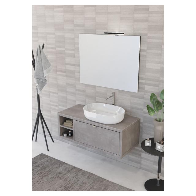 BASE MUSA IN LEGNO CEMENTO 1 CASSETTO SINISTRO E RIPIANO DESTRO 110x40x50 cm (LxHxP) | Tecnomat BASE MUSA IN LEGNO CEMENTO 1 CASSETTO SINISTRO E RIPIANO DESTRO 110x40x50 cm (LxHxP) - 2 | Tecnomat