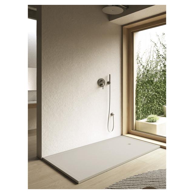 PIATTO DOCCIA SERIE MADISON MARMORESINA COLORE SABBIA 80x100 cm H 3,5 cm PILETTA Ø 90 mm | Tecnomat PIATTO DOCCIA SERIE MADISON MARMORESINA COLORE SABBIA 80x100 cm H 3,5 cm PILETTA Ø 90 mm | Tecnomat