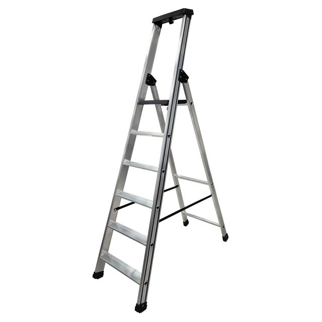 SCALA ISSIMA ALLUMINIO 6 GRADINI PESO 7,66 kg PORTATA 150 kg ALTEZZA PEDANA 135 cm | Tecnomat SCALA ISSIMA ALLUMINIO 6 GRADINI PESO 7,66 kg PORTATA 150 kg ALTEZZA PEDANA 135 cm - 2 | Tecnomat