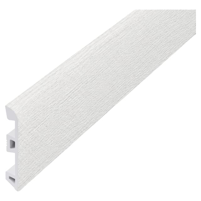 BATTISCOPA IN PVC BIANCO GHIACCIO L2400xH65 mm SP 10 mm ESTRUSO PELLICOLATO | Tecnomat BATTISCOPA IN PVC BIANCO GHIACCIO L2400xH65 mm SP 10 mm ESTRUSO PELLICOLATO - 2 | Tecnomat
