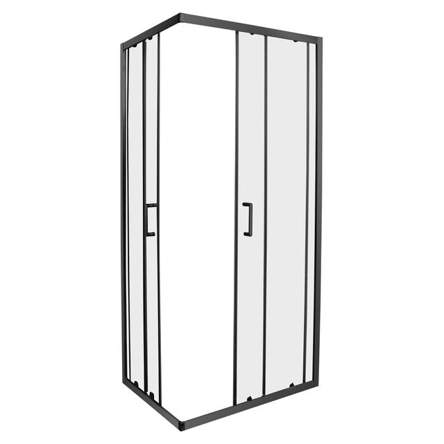 BOX DOCCIA PERLOZ 70x90 H 190 cm VETRO TEMPERATO TRASPARENTE 6 mm PROFILI NERI | Tecnomat BOX DOCCIA PERLOZ 70x90 H 190 cm VETRO TEMPERATO TRASPARENTE 6 mm PROFILI NERI - 2 | Tecnomat