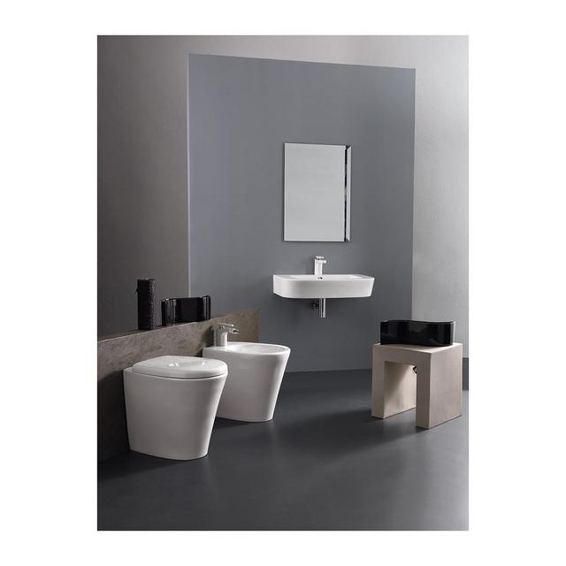 BIDET SERIE PERLA A TERRA FILO MURO MONOFORO IN CERAMICA BIANCA | Tecnomat BIDET SERIE PERLA A TERRA FILO MURO MONOFORO IN CERAMICA BIANCA | Tecnomat