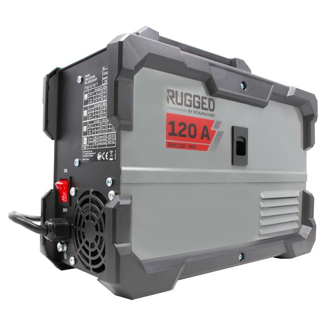 SALDATRICE INVERTER SCHUMACHER SWX120 NG NOGAS MULTIFUNZIONE MIG MMA TIG LIFT 10-120A FILO 0,9mm | Tecnomat SALDATRICE INVERTER SCHUMACHER SWX120 NG NOGAS MULTIFUNZIONE MIG MMA TIG LIFT 10-120A FILO 0,9mm | Tecnomat