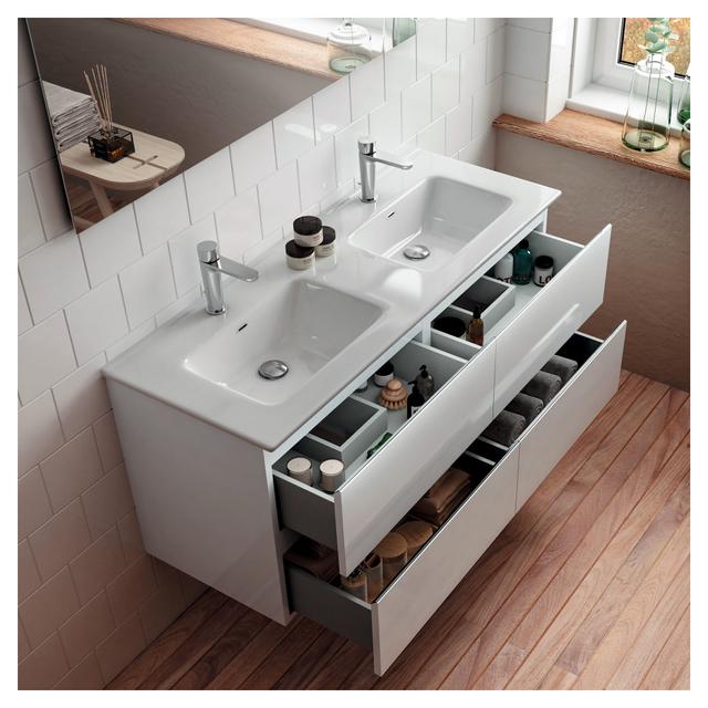 LAVABO DA INCASSO MODUL IN CERAMICA BIANCO 2 VASCHE 121x46x1,6 cm (LxPxH) | Tecnomat LAVABO DA INCASSO MODUL IN CERAMICA BIANCO 2 VASCHE 121x46x1,6 cm (LxPxH) - 2 | Tecnomat