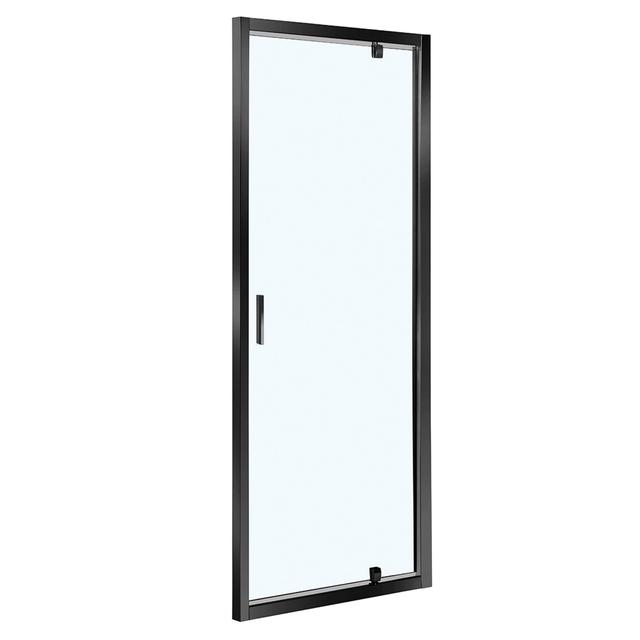 PORTA DOCCIA FENIS BATTENTE 78-82 cm H 190 cm VETRO TRASPARENTE 6mm PROFILI METALLO NERO | Tecnomat PORTA DOCCIA FENIS BATTENTE 78-82 cm H 190 cm VETRO TRASPARENTE 6mm PROFILI METALLO NERO - 2 | Tecnomat
