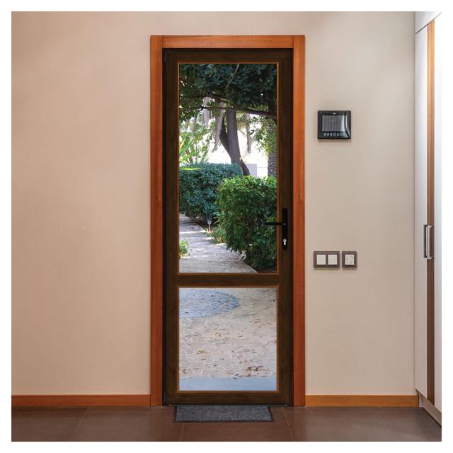 PORTA FINESTRA IN PVC NOCE 1 ANTA CON SERRATURA SINISTRA 80x220 cm (LxH) | Tecnomat PORTA FINESTRA IN PVC NOCE 1 ANTA CON SERRATURA SINISTRA 80x220 cm (LxH) | Tecnomat