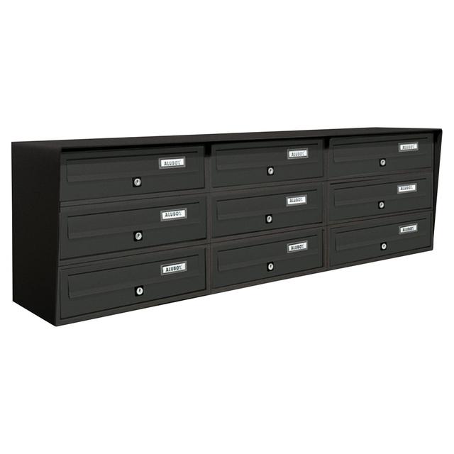 CASELLARIO SLIM 3x3 ALUBOX ACCIAIO ALLUMINIO GHISA 116x37,75x30 cm (LxHxP) | Tecnomat CASELLARIO SLIM 3x3 ALUBOX ACCIAIO ALLUMINIO GHISA 116x37,75x30 cm (LxHxP) - 2 | Tecnomat