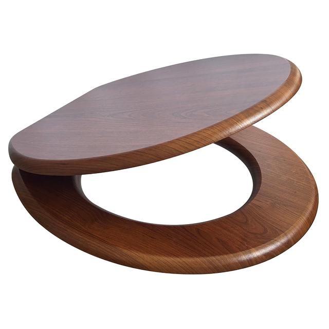 COPRIWATER UNIVERSALE OVALE IN MDF ESSENZA LEGNO NOCE CON CERNIERE IN ACCIAIO INOX | Tecnomat COPRIWATER UNIVERSALE OVALE IN MDF ESSENZA LEGNO NOCE CON CERNIERE IN ACCIAIO INOX - 2 | Tecnomat