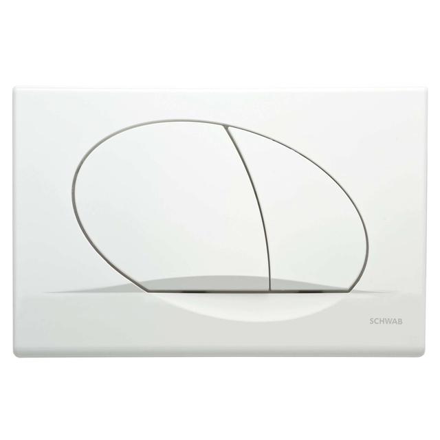 PLACCA WC SCHWAB OVATE DUO BIANCA DOPPIO FLUSSO PER CASSETTE SERIE 198 | Tecnomat PLACCA WC SCHWAB OVATE DUO BIANCA DOPPIO FLUSSO PER CASSETTE SERIE 198 - 2 | Tecnomat